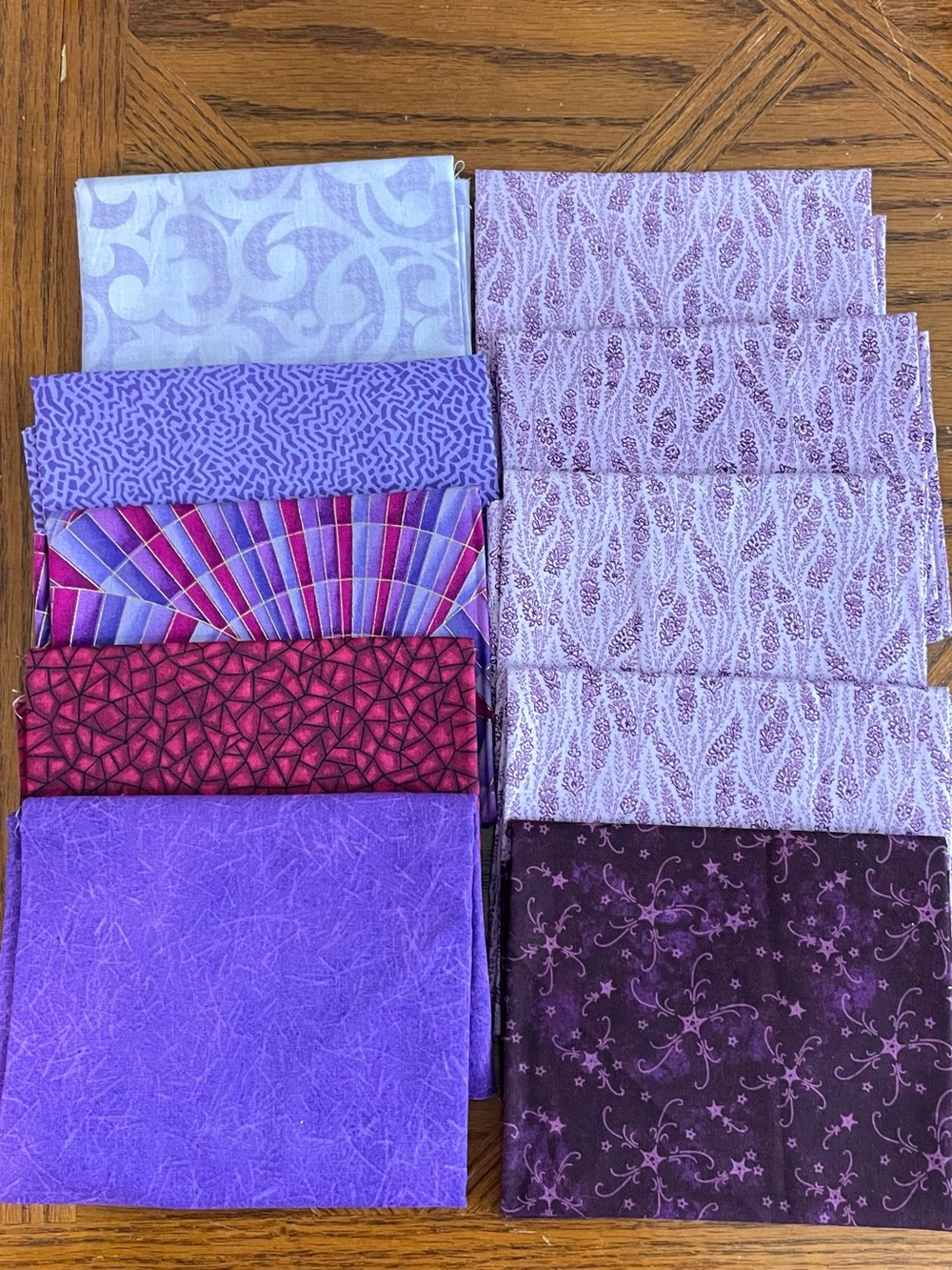 Cotton Fat Quartesr Fabric Bundle Purple for Quilting/ Home Sewing & Crafts